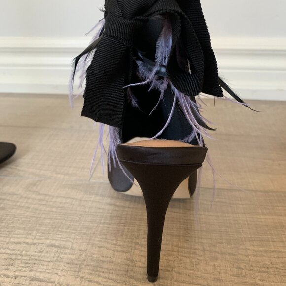 Brand new Call it Spring black satin peep toe heels size 8 - Picture 5 of 8